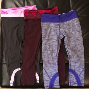 3 pairs of Lululemon size 6